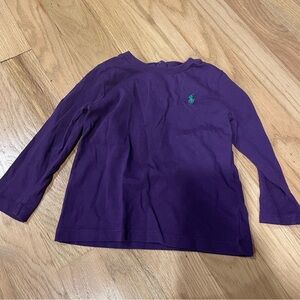Ralph Lauren Purple Long Sleeve Kids Tee